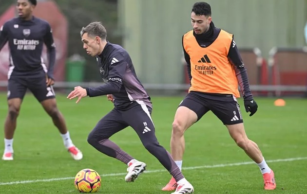4 điểm nhấn trong buổi tập của Arsenal trước trận Ipswich: Gợi ý thay Saka; Niềm vui Gabriel