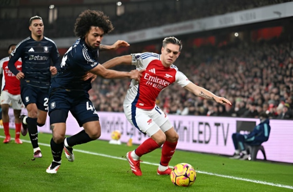 Arsenal cay đắng mất điểm trước Aston Villa dù dẫn trước 2 bàn