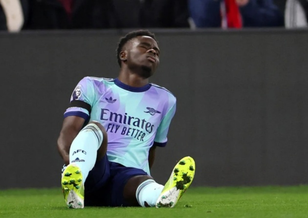 Arsenal có thể mất Bukayo Saka trong 10 trận