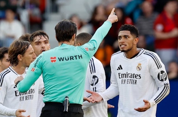 Bellingham nhận thẻ đỏ, Real bị cầm hòa vì penalty