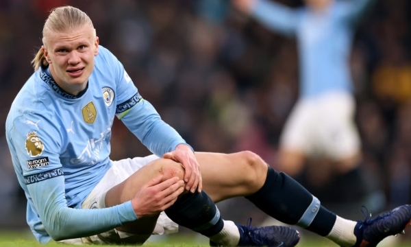 Chấn thương của Haaland là nỗi lo lớn cho Man City trước cuộc tái đấu Real Madrid