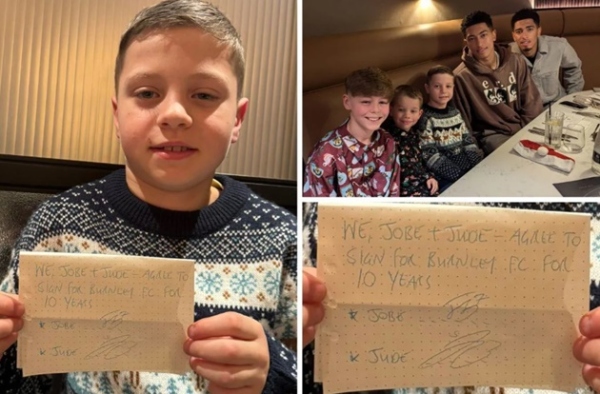 Fan nhí chiêu mộ anh em nhà Bellingham cho Burnley, thỏa thuận 10 năm