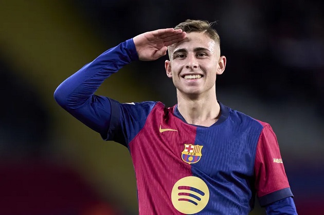 Fermin Lopez hạnh phúc với cú đúp cho Barcelona