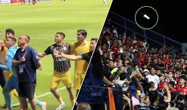 Hỗn chiến ở Thai League, chủ tịch bị CĐV đối thủ ném đồ