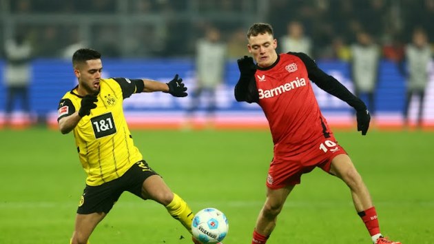 Leverkusen hạ Dortmund trong trận cầu 5 bàn thắng kịch tính