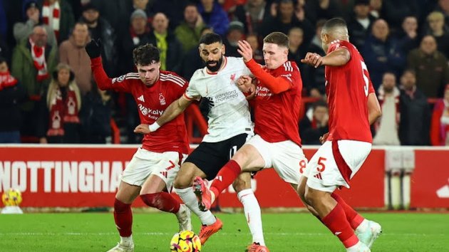 Liverpool thoát hiểm trong trận cầu nghẹt thở với Nottingham Forest
