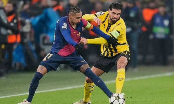 Raphinha đạt phong độ "hủy diệt" trong chiến thắng của Barca trước Dortmund
