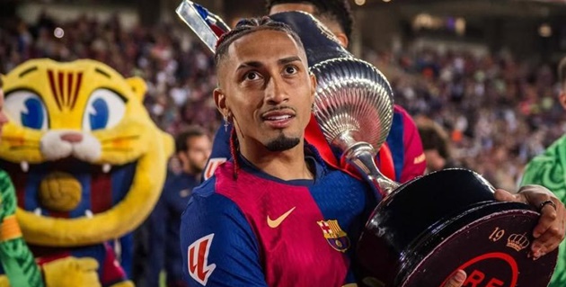 Raphinha được Barca giữ chân đến 2028 sau mùa giải bùng nổ