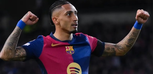 Raphinha thăng hoa ở Barcelona: UCV số 1 của Golden Ball 2025