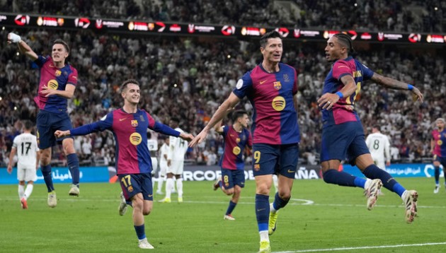 Real sụp đổ ngay hiệp 1, Barcelona đăng quang ngôi vô địch Siêu cúp Tây Ban Nha
