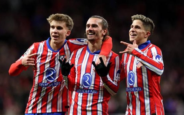 "Song sát" Griezmann - Alvarez giúp Atletico thắng dễ Slovan Bratislava