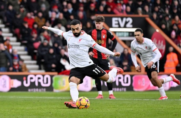 Xé lưới Bournemouth, Salah lập kỷ lục mới, tiến sát top 6 huyền thoại Premier League