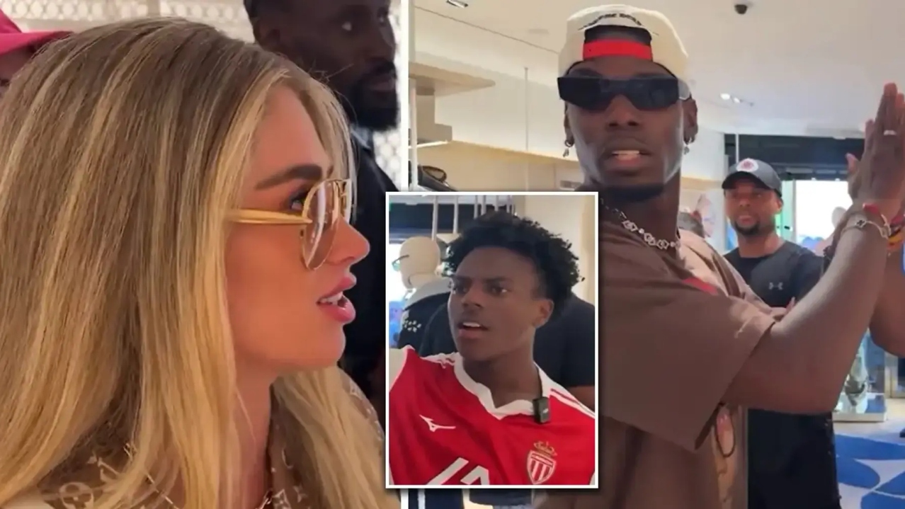 Phản ứng bất ngờ của vợ Pogba khi anh "tay bắt mặt mừng" với Streamer