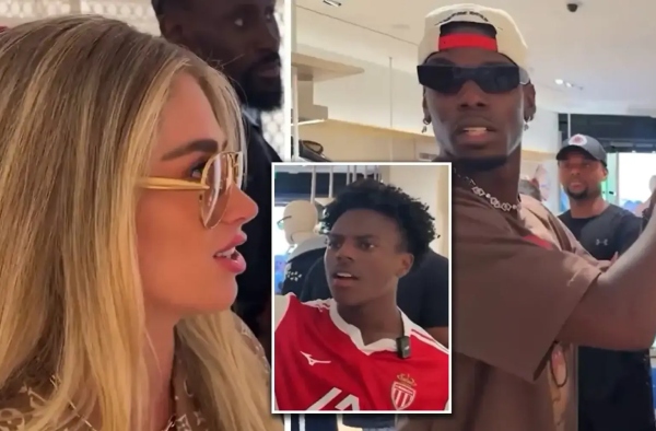 Phản ứng bất ngờ của vợ Pogba khi anh "tay bắt mặt mừng" với Streamer
