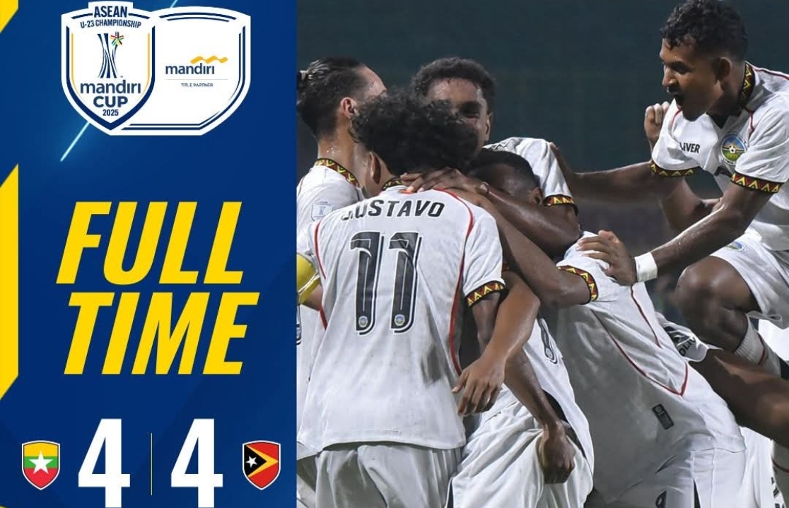 U23 Timor Leste gây choáng cho Myanmar trong trận cầu 8 bàn thắng