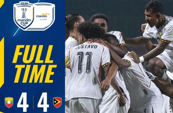 U23 Timor Leste gây choáng cho Myanmar trong trận cầu 8 bàn thắng